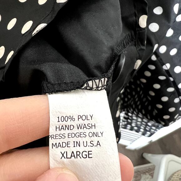 VINTAGE BELUVA SAN FRANCISCO Women's Polka Dot Button Front TopBlack White XL - Picture 9 of 16